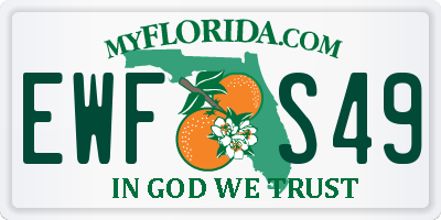 FL license plate EWFS49