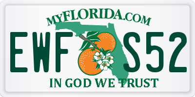 FL license plate EWFS52