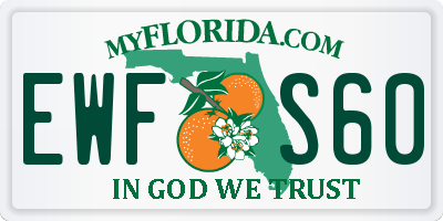 FL license plate EWFS60