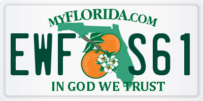 FL license plate EWFS61