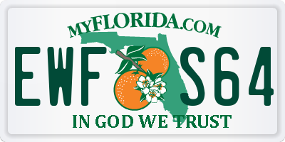 FL license plate EWFS64