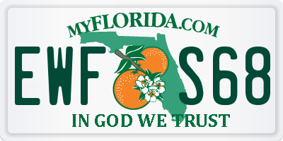 FL license plate EWFS68