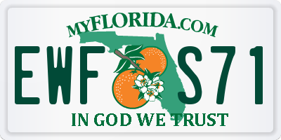 FL license plate EWFS71