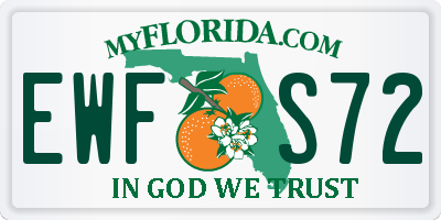 FL license plate EWFS72