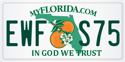 FL license plate EWFS75