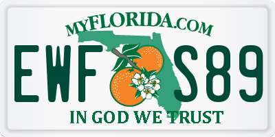 FL license plate EWFS89