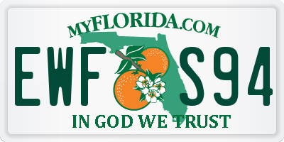 FL license plate EWFS94