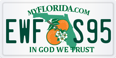 FL license plate EWFS95