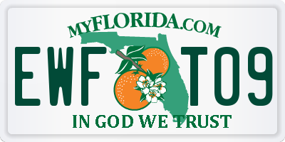 FL license plate EWFT09