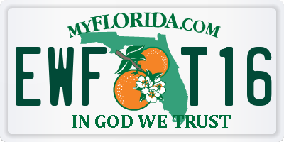FL license plate EWFT16