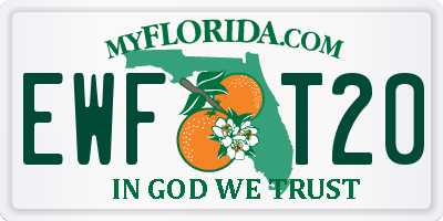 FL license plate EWFT20