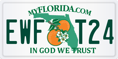 FL license plate EWFT24