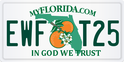 FL license plate EWFT25