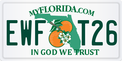 FL license plate EWFT26