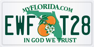 FL license plate EWFT28