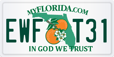 FL license plate EWFT31
