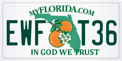 FL license plate EWFT36