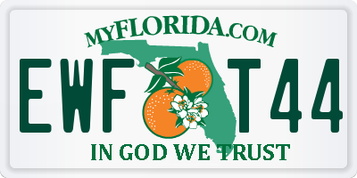 FL license plate EWFT44