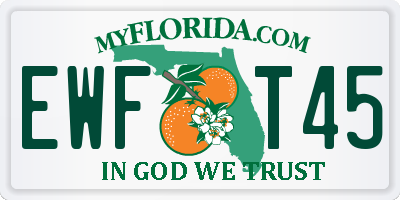 FL license plate EWFT45