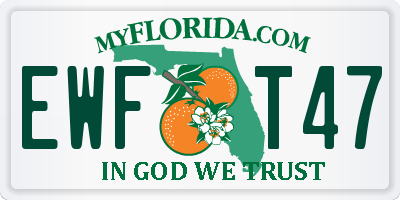 FL license plate EWFT47