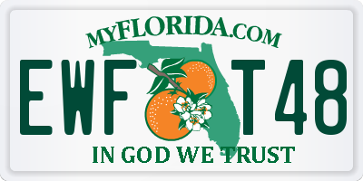 FL license plate EWFT48