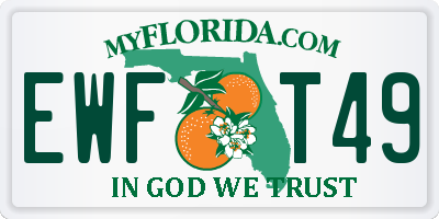 FL license plate EWFT49