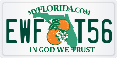 FL license plate EWFT56