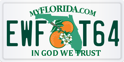 FL license plate EWFT64