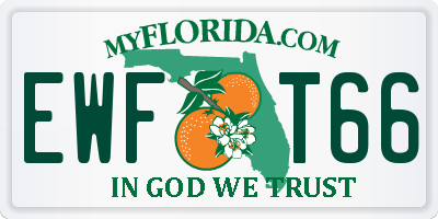 FL license plate EWFT66