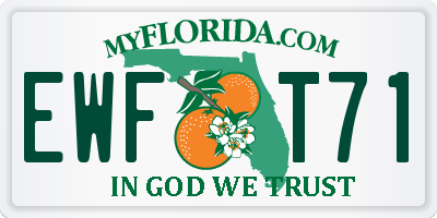 FL license plate EWFT71