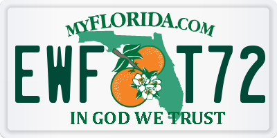 FL license plate EWFT72