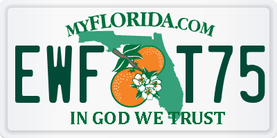FL license plate EWFT75