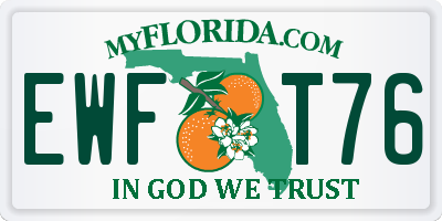 FL license plate EWFT76