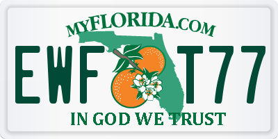 FL license plate EWFT77