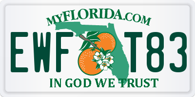FL license plate EWFT83