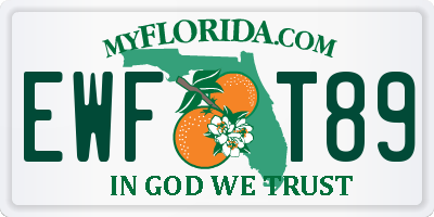 FL license plate EWFT89