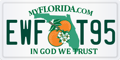 FL license plate EWFT95
