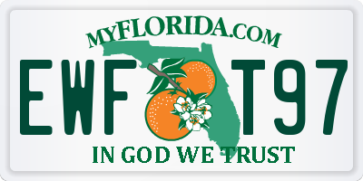FL license plate EWFT97