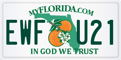 FL license plate EWFU21