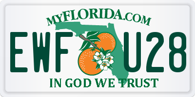 FL license plate EWFU28