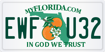 FL license plate EWFU32