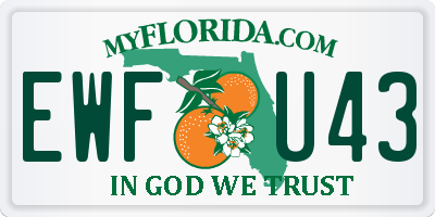 FL license plate EWFU43