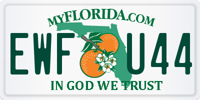 FL license plate EWFU44