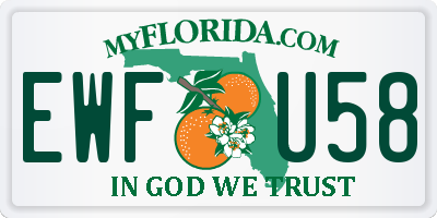 FL license plate EWFU58