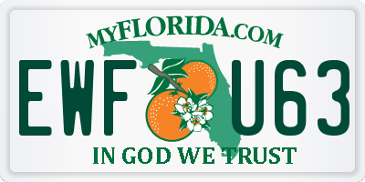 FL license plate EWFU63