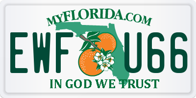 FL license plate EWFU66