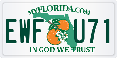 FL license plate EWFU71