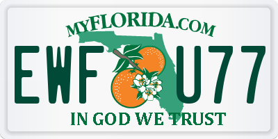 FL license plate EWFU77