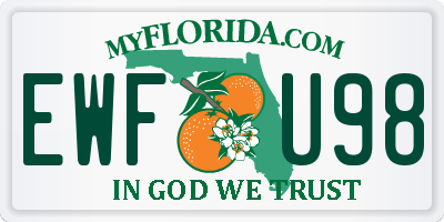 FL license plate EWFU98
