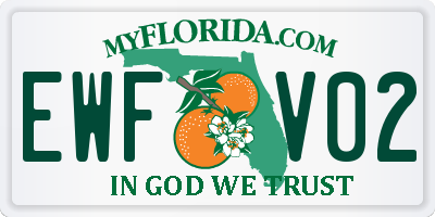 FL license plate EWFV02